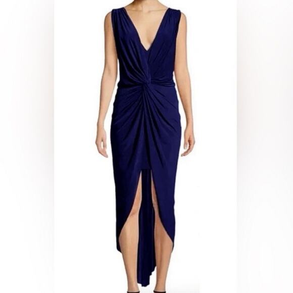 MISA Los Angeles NWT Leza Gathered Maxi Dress Gown‎ in Green Size M NEW - Picture 3 of 11